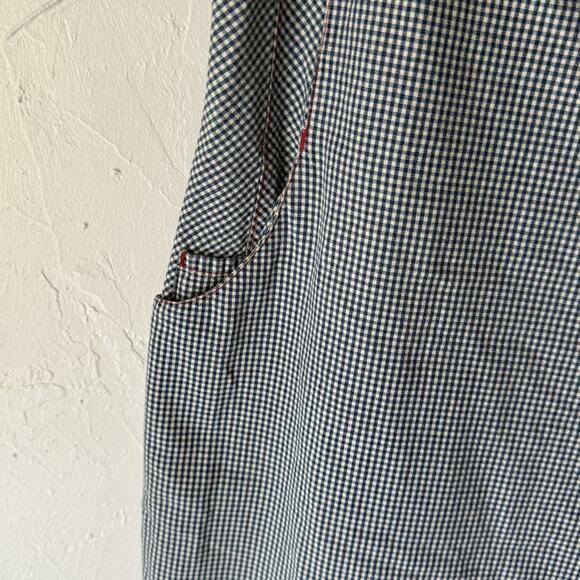 Garnet Hill Dress Vintage Cottage Medium‎ Blue Gingham Sleeveless Pockets - Picture 4 of 10